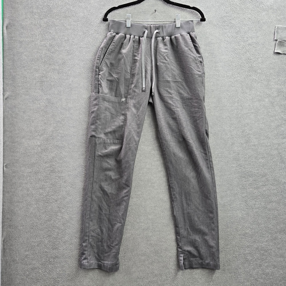 Fabletics Women Scrub Pants S Gray Ion Joggers Drawstring 28" Inseam